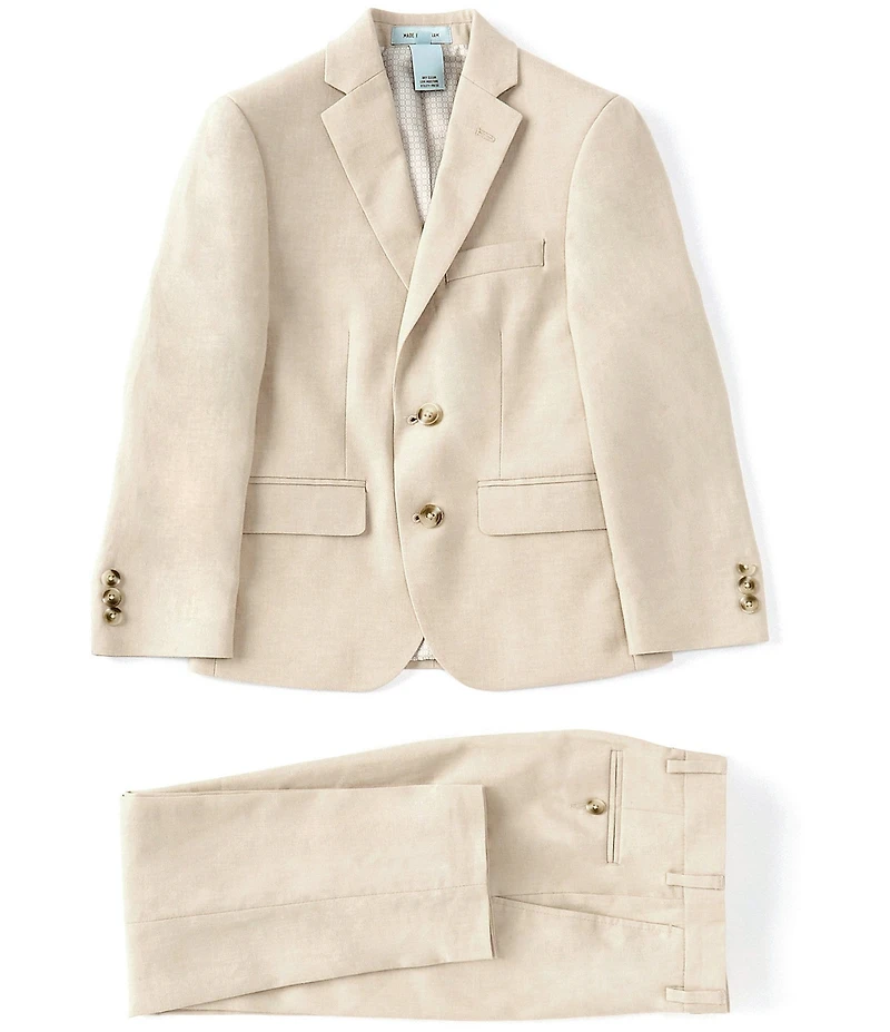Class Club Big Boys Linen Blend Notch Lapel Blazer
