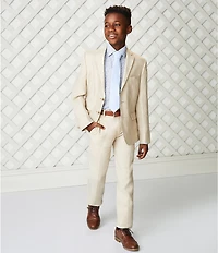 Class Club Big Boys Linen Blend Notch Lapel Blazer