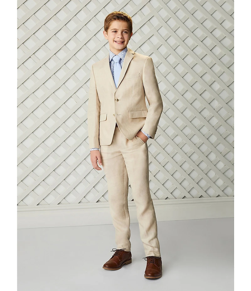 Class Club Big Boys Linen Blend Dress Pants