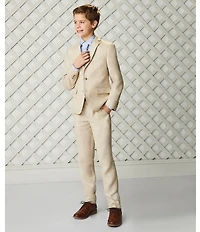 Class Club Big Boys Linen Blend Dress Pants