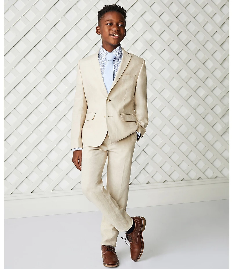 Class Club Big Boys Linen Blend Dress Pants