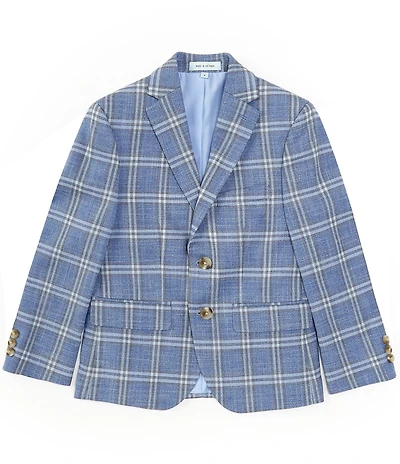 Class Club Big Boys Long Sleeve Plaid Dress Jacket
