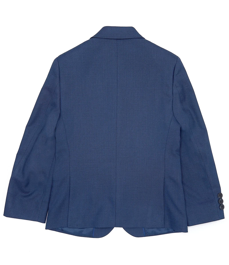 Class Club Big Boys Long Sleeve Sharkskin Blazer
