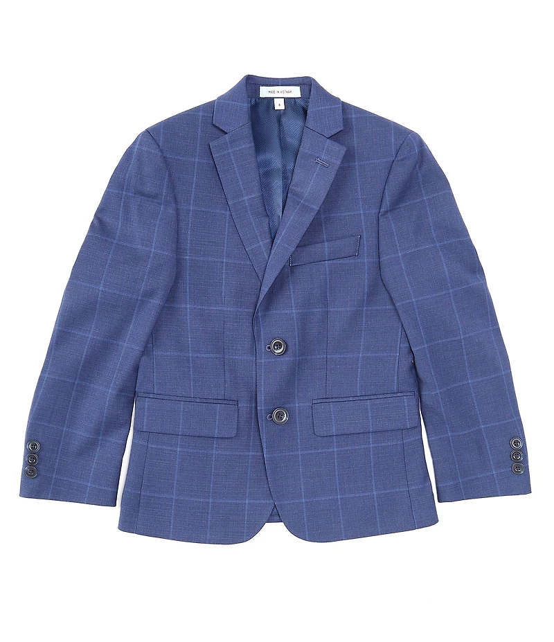 Class Club Big Boys Long Sleeve Window Pane Dress Jacket