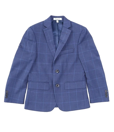 Class Club Big Boys Long Sleeve Window Pane Dress Jacket