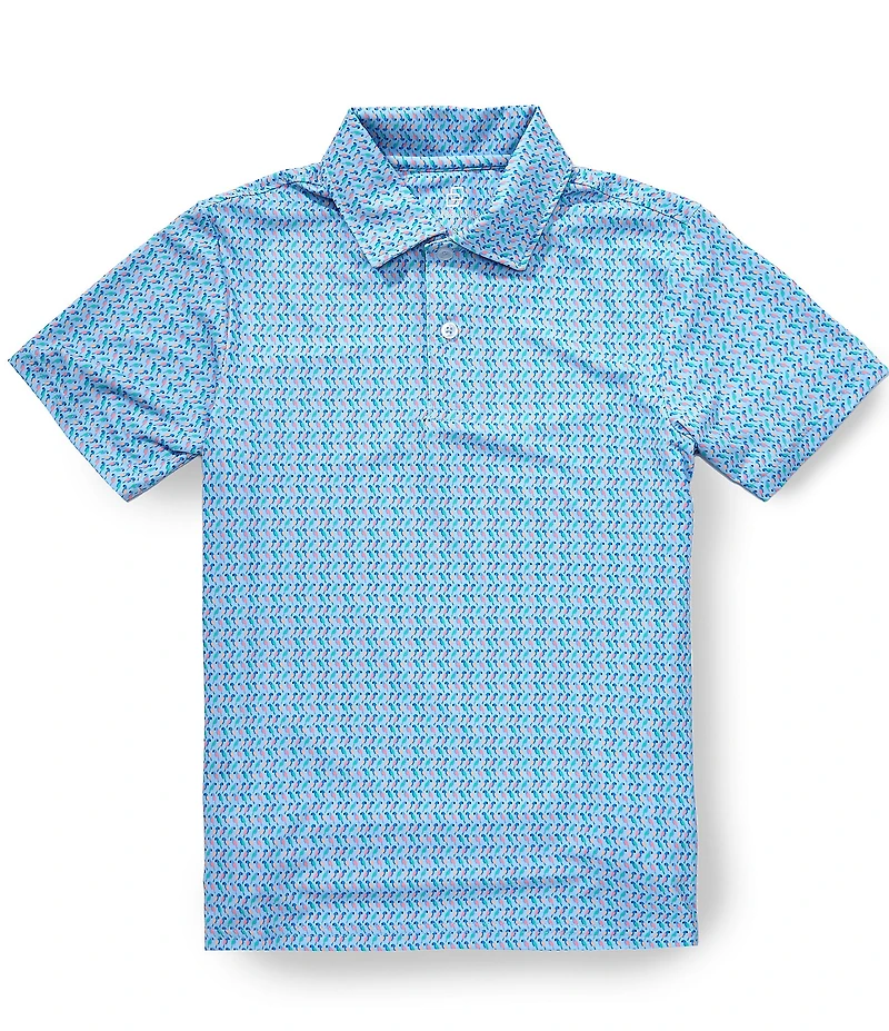 Class Club Big Boys Parrot Print Polo Shirt