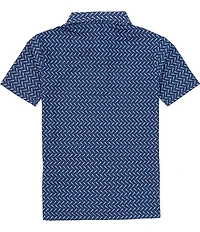 Class Club Big Boys Short Sleeve Synthetic Baseball Bat Print Polo Shirt