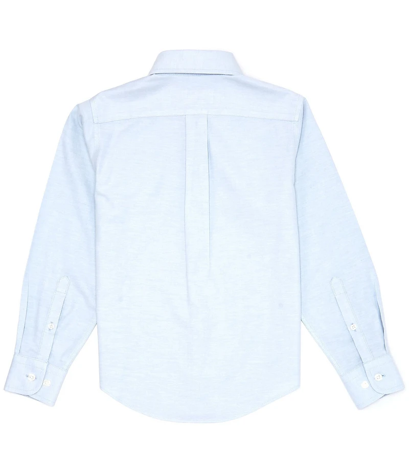 Class Club Big Boys Long Sleeve Non-Iron Stretch Oxford Dress Shirt