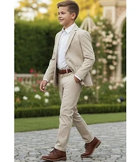 Class Club Big Boys Long Sleeve Non-Iron Stretch Oxford Dress Shirt