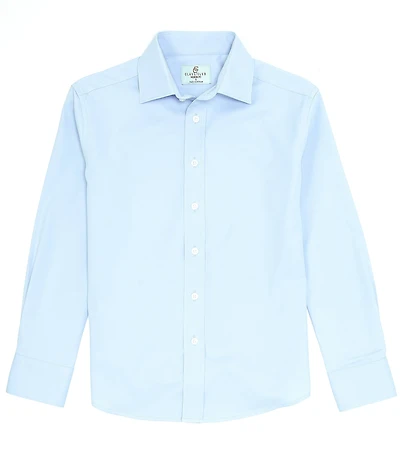 Class Club Big Boys Long Sleeve Synthetic Button Up Spread Collar Dress Shirt
