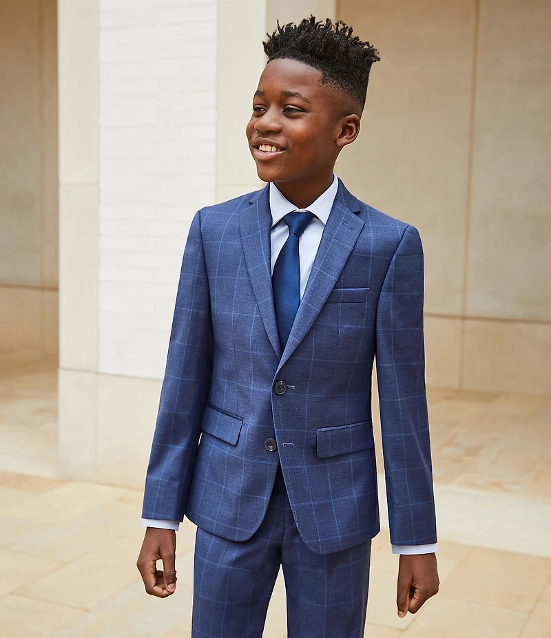 Class Club Big Boys Window Pane Dress Pants