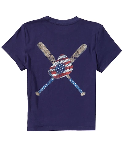 Class Club Big Boys Americana Baseball Graphic Short Sleeve T-Shirt