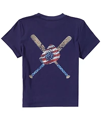 Class Club Big Boys Americana Baseball Graphic Short Sleeve T-Shirt