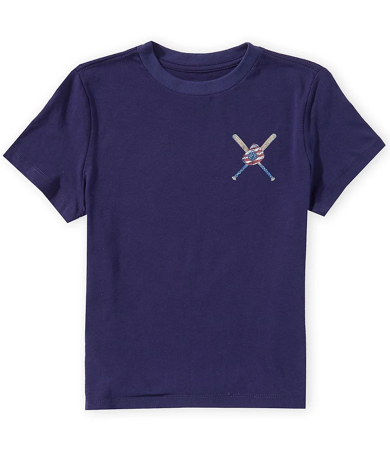 Class Club Big Boys Americana Baseball Graphic Short Sleeve T-Shirt