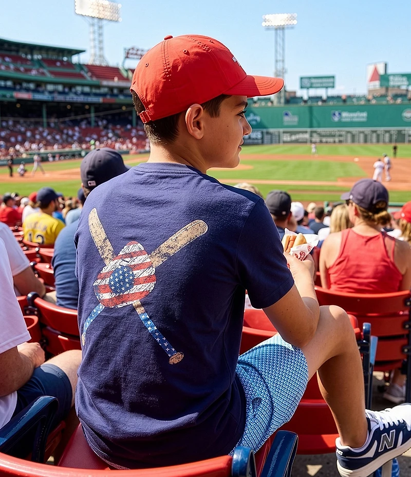 Class Club Big Boys Americana Baseball Graphic Short Sleeve T-Shirt