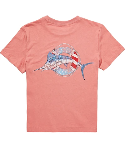 Class Club Big Boys Americana Swordfish Graphic Short-Sleeve T-Shirt
