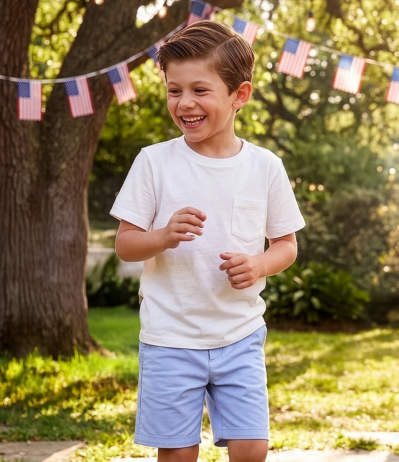 Class Club Big Boys Cotton Button Tab Shorts