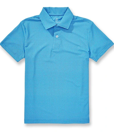 Class Club Big Boys Geo Print Synthetic Short Sleeve Polo