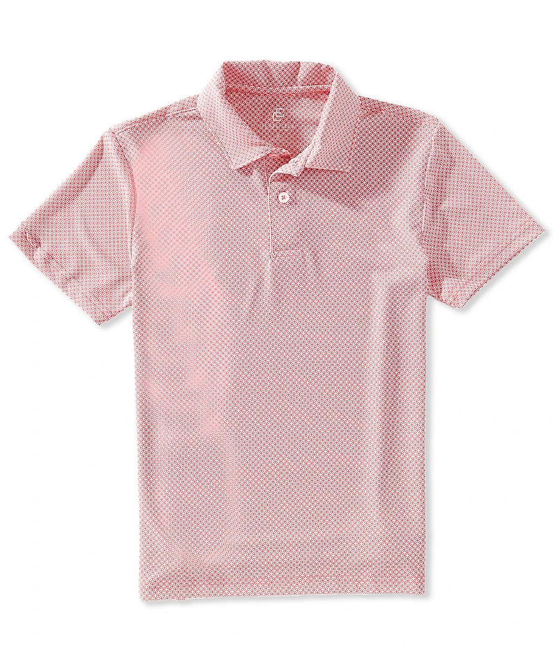 Class Club Big Boys Geo Print Synthetic Short Sleeve Polo