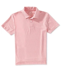 Class Club Big Boys Geo Print Synthetic Short Sleeve Polo