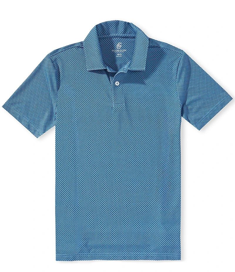 Class Club Big Boys Geometric Print Short Sleeve Polo Shirt