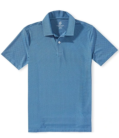 Class Club Big Boys Geometric Print Short Sleeve Polo Shirt