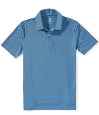 Class Club Big Boys Geometric Print Short Sleeve Polo Shirt