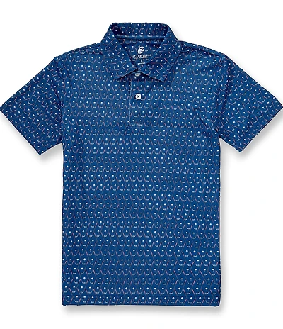 Class Club Big Boys Golf Club Print Short Sleeve Polo
