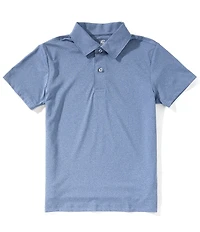 Class Club Big Boys Heathered Short Sleeve Synthetic Polo Shirt