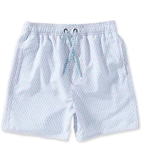 Class Club Big Boys Linear Shark Print Swim Trunks