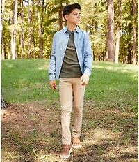 Class Club Big Boys Long Sleeve Button Down Denim Shirt