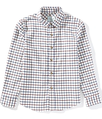 Class Club Big Boys Long-Sleeve Grid Sport Shirt