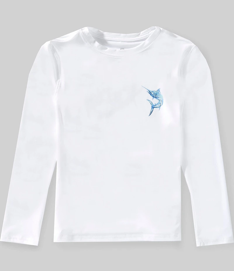 Class Club Big Boys Long Sleeve Swordfish Graphic Rashguard