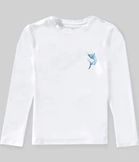 Class Club Big Boys Long Sleeve Swordfish Graphic Rashguard