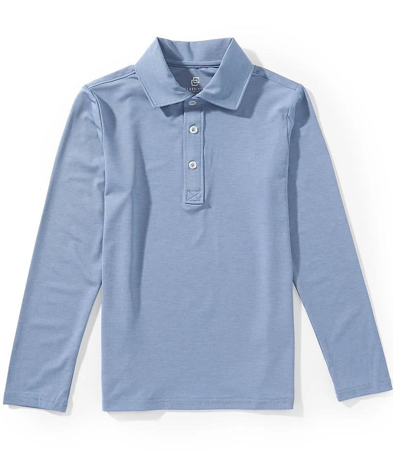 Class Club Big Boys Long Sleeve Synthetic Polo Shirt