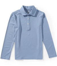 Class Club Big Boys Long Sleeve Synthetic Polo Shirt