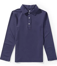 Class Club Big Boys Long Sleeve Synthetic Polo Shirt