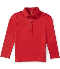 Class Club Big Boys Long Sleeve Synthetic Polo Shirt