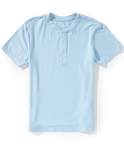 Class Club Big Boys Modal Solid Short-Sleeve Henley Shirt