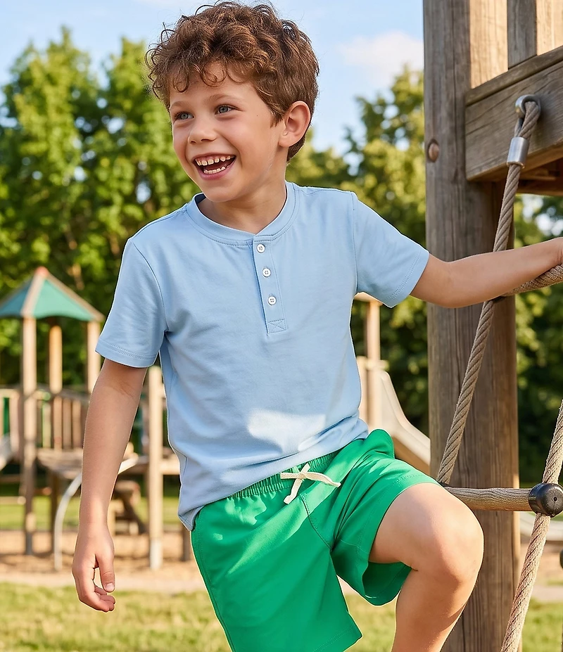 Class Club Big Boys Modal Solid Short-Sleeve Henley Shirt