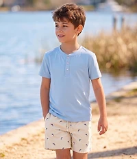 Class Club Big Boys Modal Solid Short-Sleeve Henley Shirt