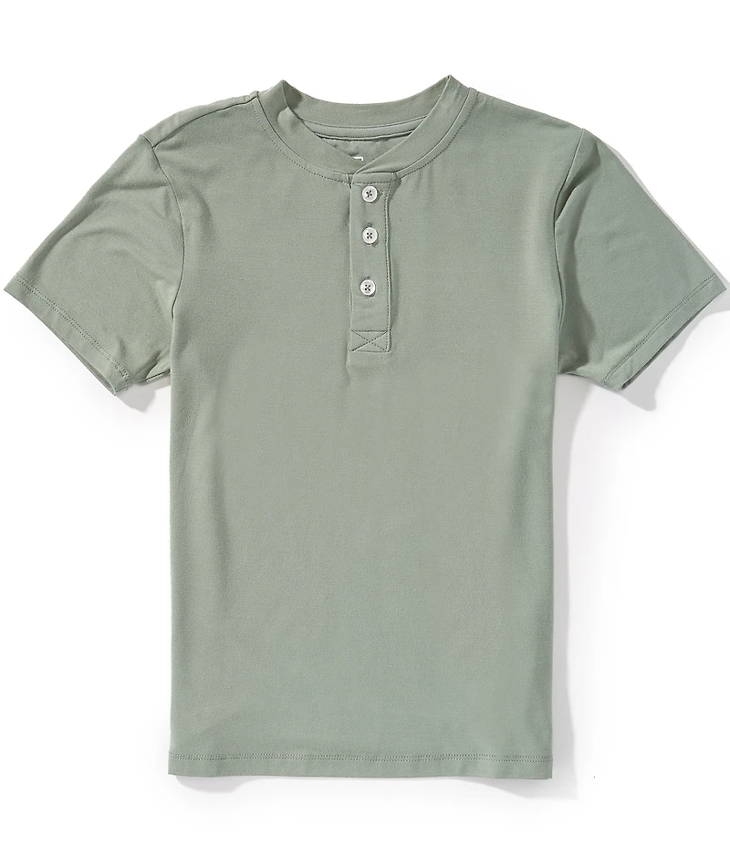 Class Club Big Boys Modal Solid Short-Sleeve Henley Shirt