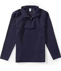 Class Club Big Boys Popcorn Texture Quarter-Zip Long Sleeve Pullover