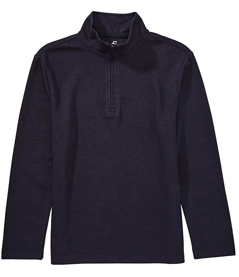 Class Club Big Boys Quarter Zip Pique Long Sleeve Pullover