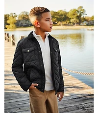 Class Club Big Boys Quarter Zip Slub Pullover