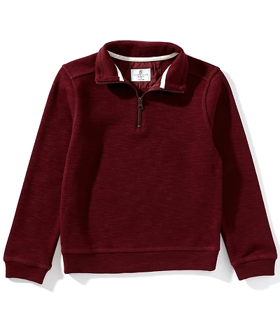 Class Club Big Boys Quarter Zip Slub Pullover