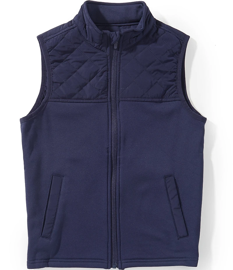 Class Club Big Boys Quilted Yoke Zip-Front Vest