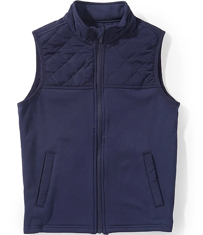 Class Club Big Boys Quilted Yoke Zip-Front Vest