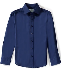 Class Club Big Boys Solid Linen Long Sleeve Shirt