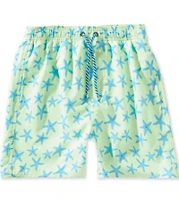 Class Club Big Boys Starfish Print Swim Trunks